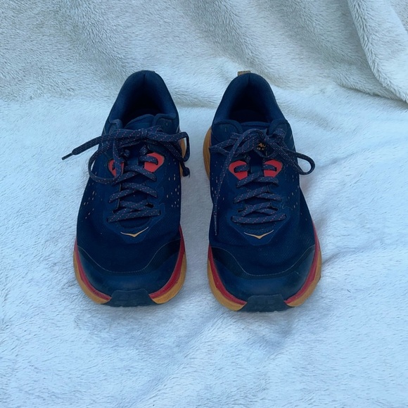 Hoka men sz US 10 2E / EU 44 in EUC M Challenger ATR 6 Wide navy blue orange - Picture 2 of 7